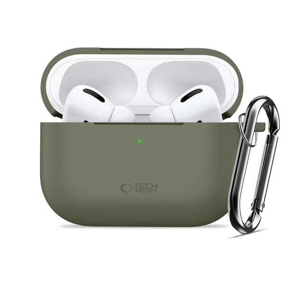 Tech-Protect Apple Airpods Pro 3 Etui Silikone Krog - Olivengrøn Grön
