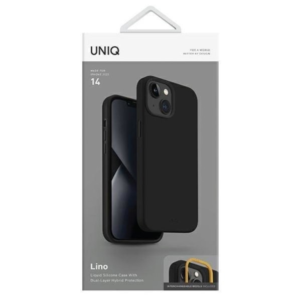 Uniq iPhone 14 Plus Mobiskal Lino - Midnight Svart