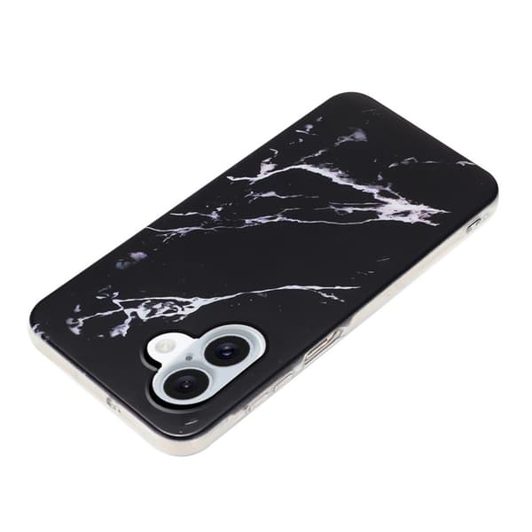 Mobilskal till iPhone 17 Marble Pattern Painted TPU - Svart Svart