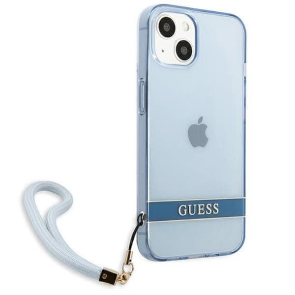 Guess iPhone 13 Skal Translucent Stap - Blå Blå