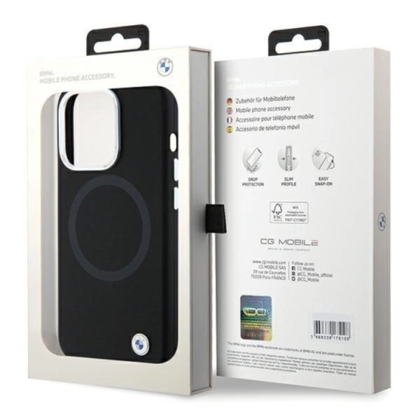 BMW iPhone 15 Pro Mobile Case Magsafe Signature Liquid Silicone - S