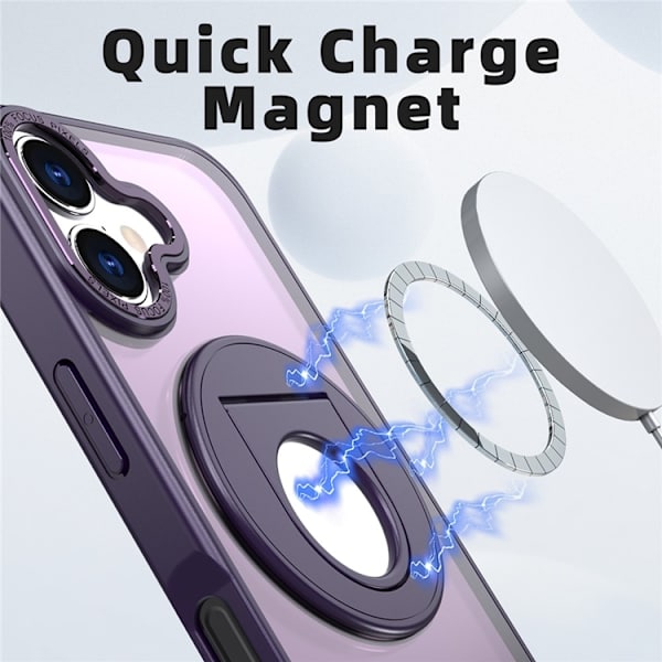 Mobilskal till iPhone 17 MagSafe Rotating Kickstand - Lila Lila