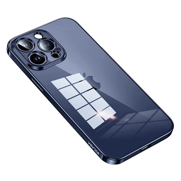 SULADA Mobilskal till iPhone 15 Pro TPU Electroplating Klart - Blå