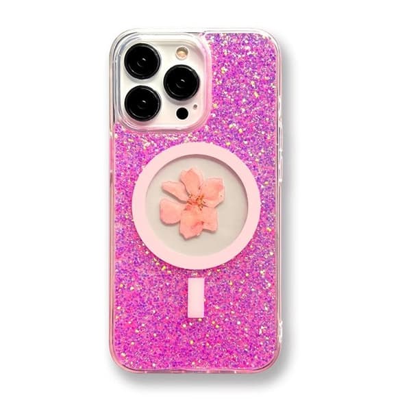 BOOM Mobilskal till iPhone 13 Pro Magsafe Drop-Proof - Rosa Flower Rosa