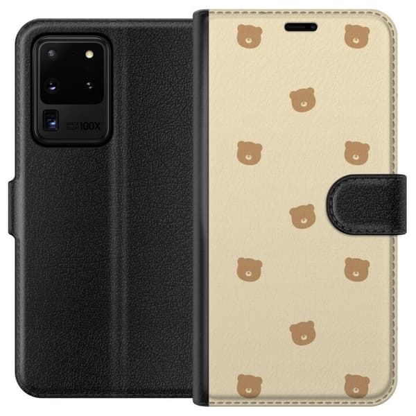 Pung Taske til Samsung Galaxy S20 Ultra med bjørnemønster