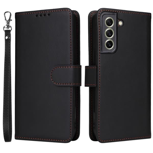 BETOPNICE Samsung Galaxy S21 FE 5G Plånboksfodral Konstläder - Svart