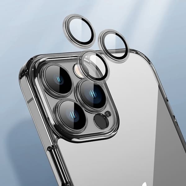 SULADA Crystal Steel Series Mobilskal till iPhone 15 Pro TPU+Glas Transparent