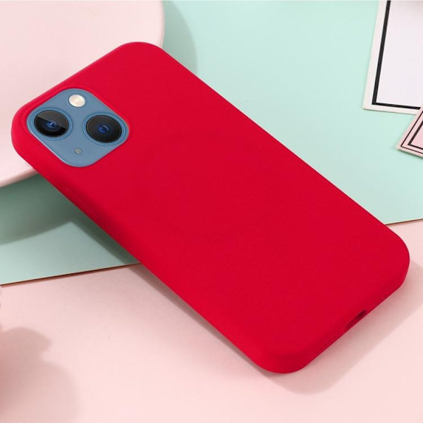 iPhone 14 Plus Skal Magsafe Silicone Ultra Slim - Skrikrosa