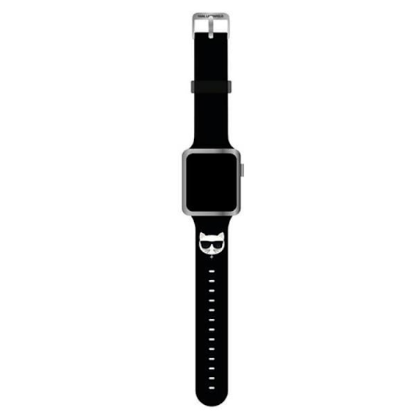 Karl Lagerfeld Silicone Choupette Heads Strap Apple Watch 42/44/45mm - Svart Svart