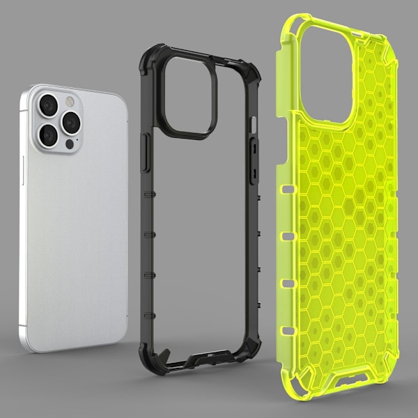 Honeycomb Armor TPU Bumper iPhone 13 Pro Max - Läpinäkyvä Transparent