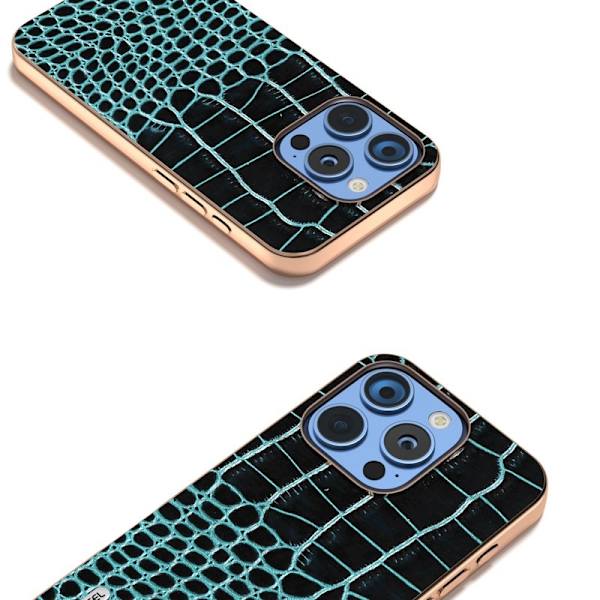 ABEEL Mobilskal till iPhone 16 Pro Electropläterad Äkta Läder - Grön