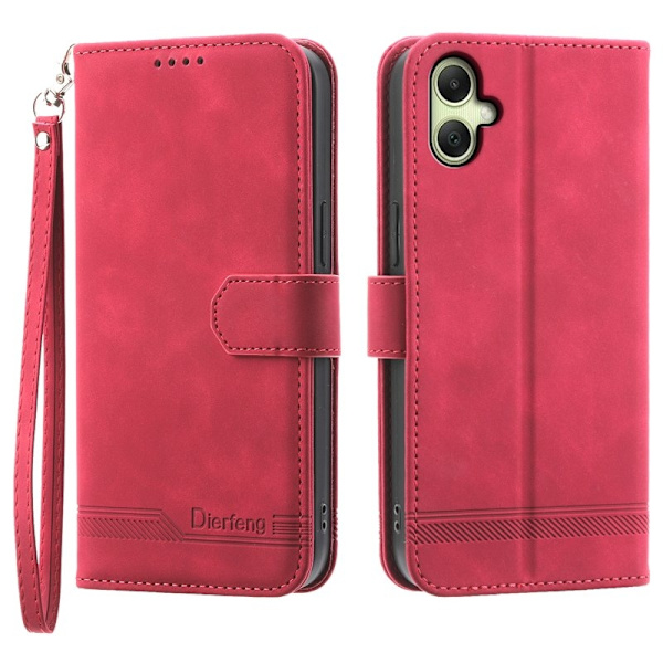 DIERFENG DF-03 Plånboksfodral för Samsung Galaxy A06 4G Konstläder - Röd