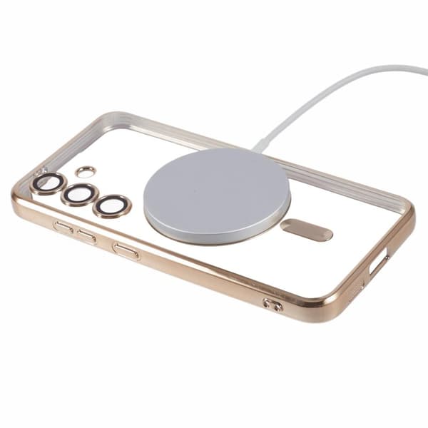 X-LEVEL Mobilskal till Samsung Galaxy S24+ Magnetisk Guld Full Lens Skydd