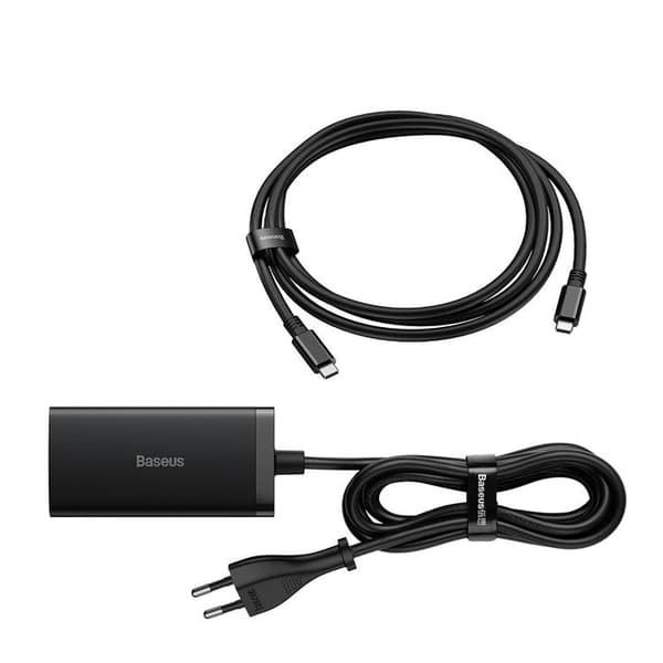 Baseus Snabbladdare GaN 5 Pro Hub med Kabel 1m - Svart Black