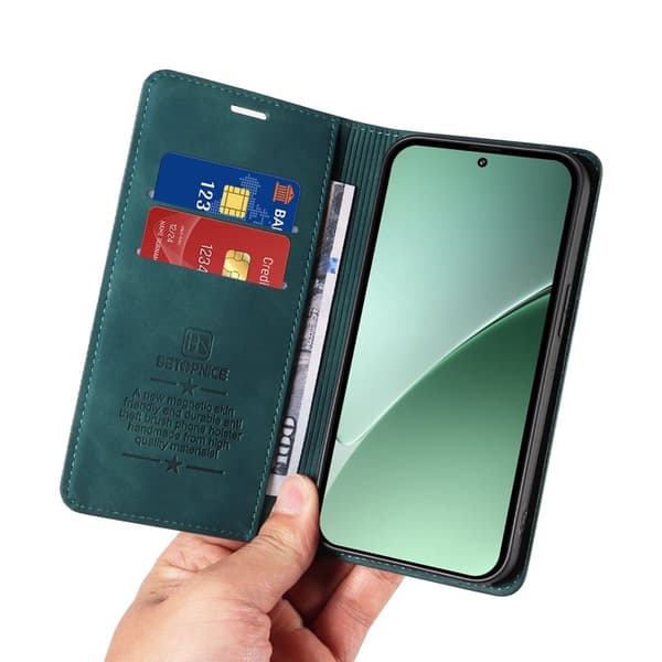 BETOPNICE 003 för Xiaomi 15 Pro Plånboksfodral Konstläder - Grön