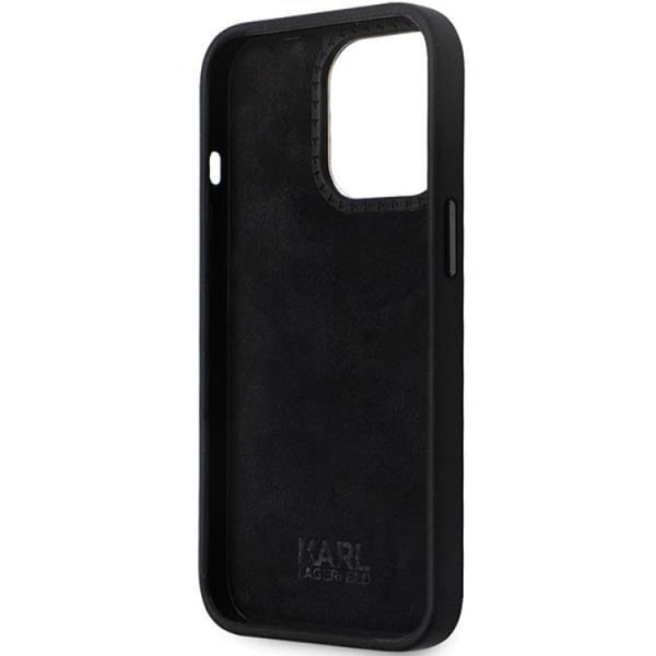 KARL LAGERFELD iPhone 14 Pro matkapuhelinsuoja silikoni C metallipinta