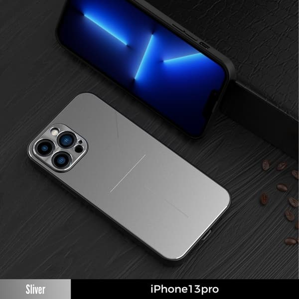 R-JUST RJ-52 Mobilskal i Aluminium och TPU för iPhone 13 Pro - Silver
