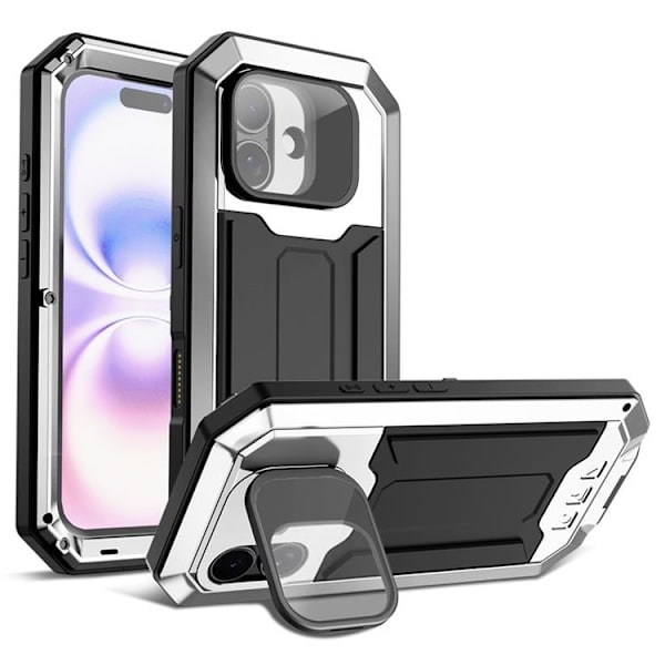 R-JUST Mobilskal till iPhone 17 Med Härdad Glas - Silver Silver