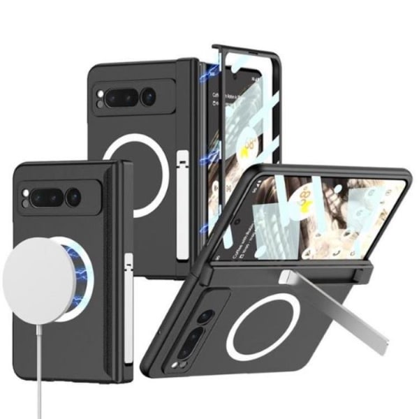 GKK Google Pixel Fold Mobile Case Magsafe Kickstand - musta
