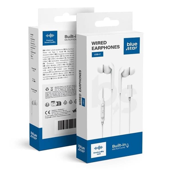 Blue Star Kablede Hovedtelefoner USB-C Mikrofon 1.2m M15C