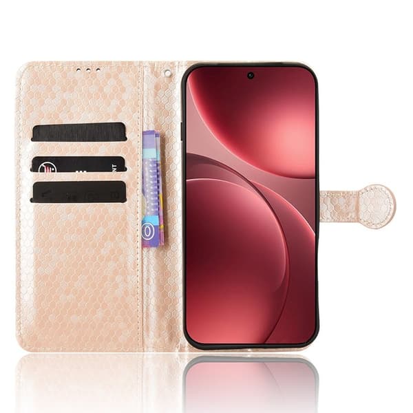 Oppo Find X9 Pro 5G Kortfack Plånboksfodral Konstläder - Roséguld