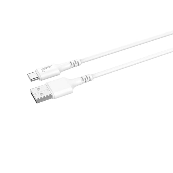 GEAR Latauskaapeli USB-C 2.0 2m Valkoinen gen2 Pyöreä Kaapel White