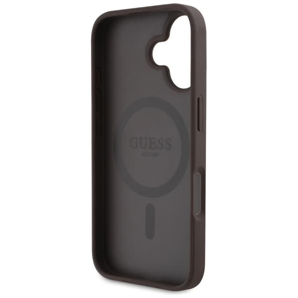 Guess Telefontaske til iPhone 16 MagSafe 4G Circle - Brun Brun
