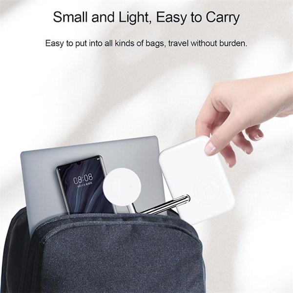 2-in-1 Trådlös Laddare För Samsung Galaxy Buds/Klocka V8S - Vit