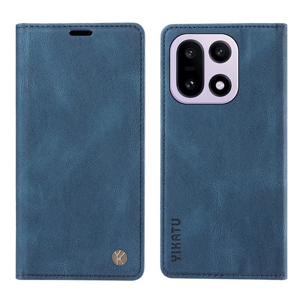 YIKATU OnePlus 15 5G Konstläder Plånboksfodral Skin-touch Blå