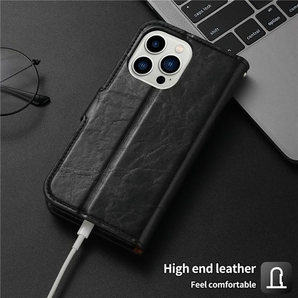 iPhone 15 Pro Plånboksfodral 2-in-1 Detachable - Svart Black