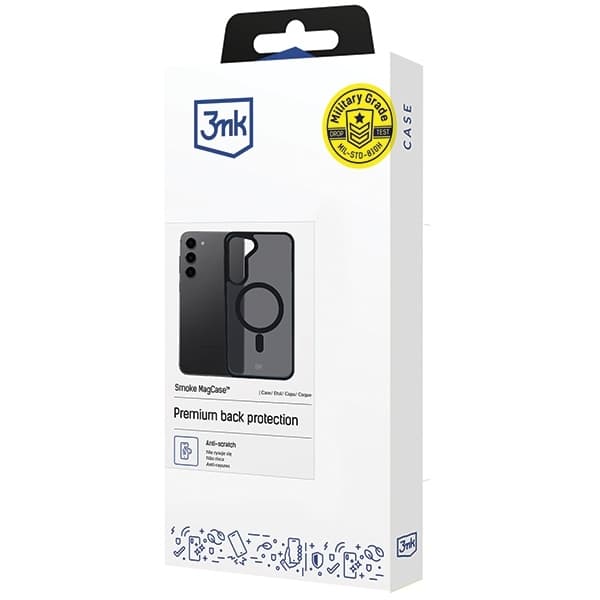 3MK Mobilskal till Galaxy S23 MagSafe Smoke - Svart