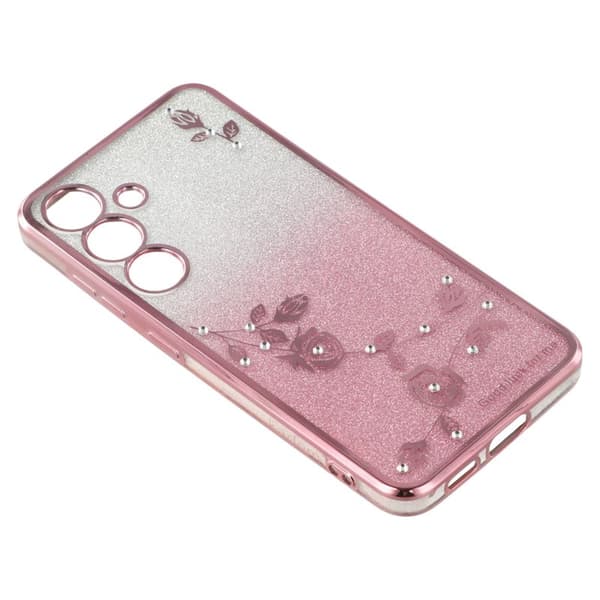 KADEM Mobilskal för Samsung Galaxy S26 Blommönster TPU Gradient - Roséguld