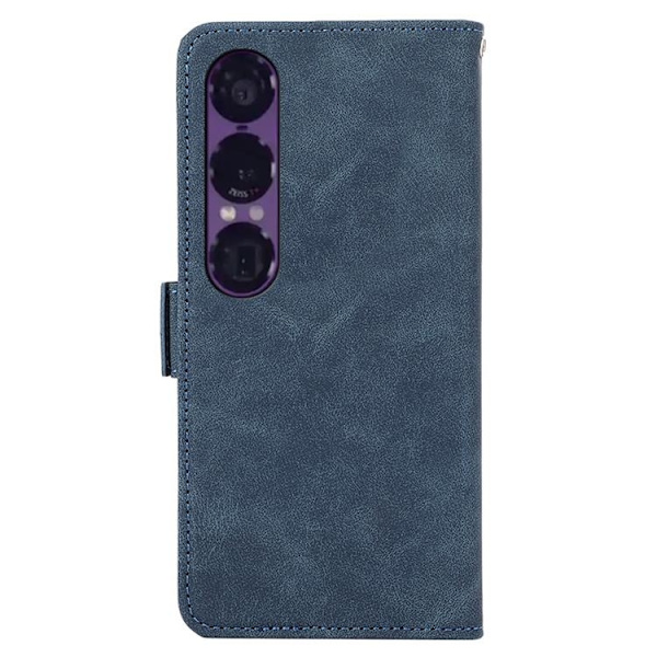 ABEEL Sony Xperia 1 VII Konstläder Plånboksfodral RFID-Skydd - Blå Blå
