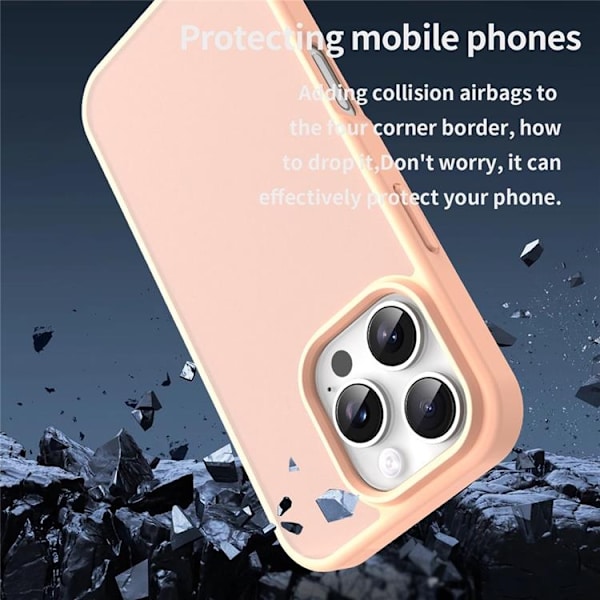 Mobilskal till iPhone 16 Pro Max Skin Touch Matte - Rosa Rosa