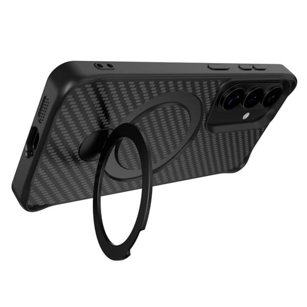 Mobilskal för Samsung Galaxy S26 Plus Magnetiskt Kickstand TPU + PC - Svart