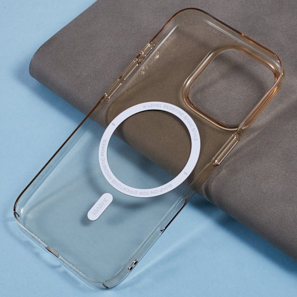 X-LEVEL Mobilskal till iPhone 16 Pro Transparent Slim Hård PC Guld