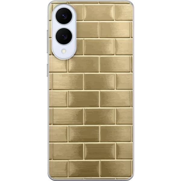 Telefontaske til Samsung Galaxy S25 Edge med gyldne mursten