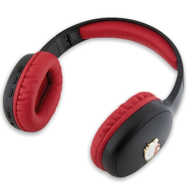 Hello Kitty on-ear kuulokkeet Bluetooth metallilogo - musta/punainen