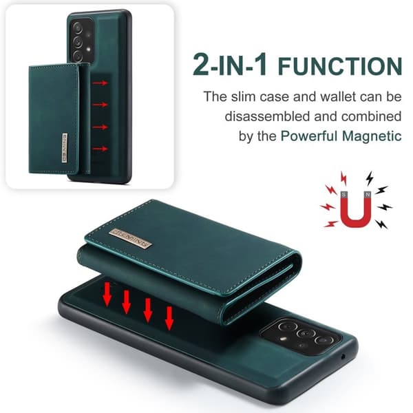DG.MING M1 Series 2-in-1 Wallet Mobilskal Grön för Samsung Galaxy A33 5G