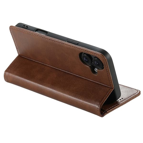 SUTENI iPhone 17 Plånboksfodral Konstläder - Brun Brun