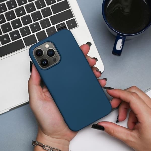 Mobilskal till iPhone 16 Plus Silikon - Blå Blå
