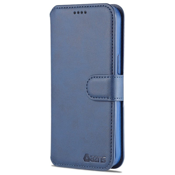 AZNS iPhone 13 Pro Plånboksfodral Konstläder - Blå
