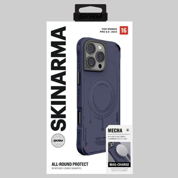 Skinarma Mobilskal till iPhone 16 Pro MagSafe Mecha - Navy Blå