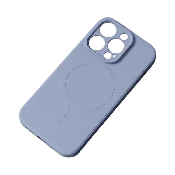 iPhone 15 Plus matkapuhelimen suojakuori MagSafe Silicone - harmaa