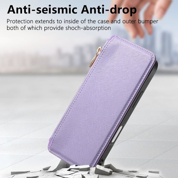 CASENEO iPhone 16 Plus Plånboksfodral Konstläder - Lila