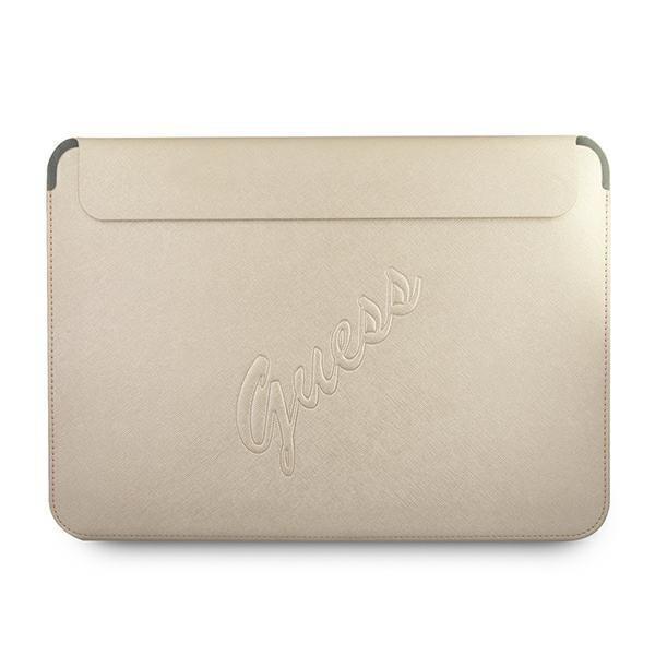 Guess Saffiano Script Datorfodral 13" - Guld Gul