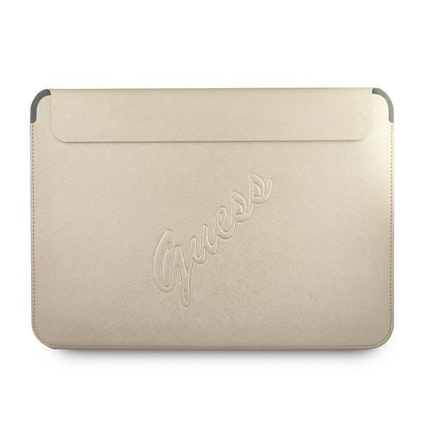 Guess Saffiano Script Datorfodral 13" - Guld Gul