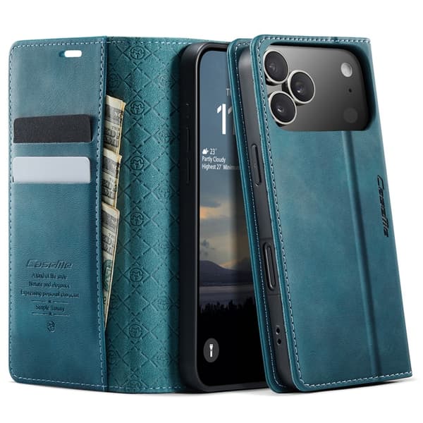 Caseme iPhone 17 Pro Plånboksfodral RFID-Skydd 033 - Grön Grön
