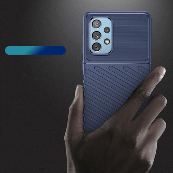 Galaxy A73 Thunder Flexible Skal - Blå