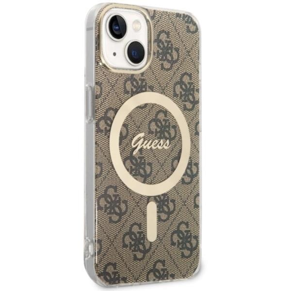 Guess iPhone 14 Mobilskal MagSafe - Brun